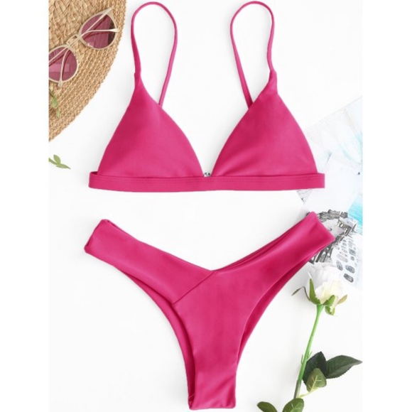 Other - ❌LAST ONE❌Fucsia Print Cheeky Bikini